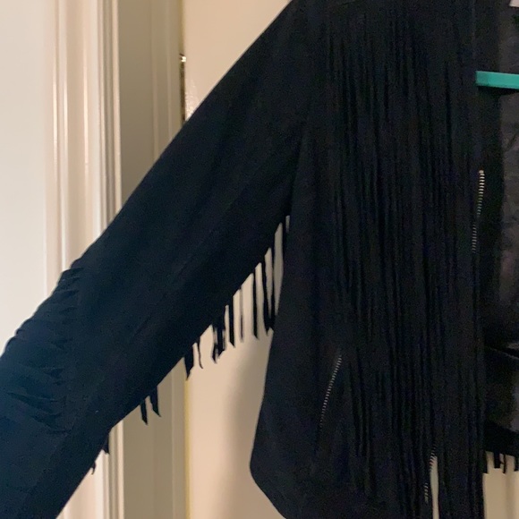 Genuine 100% suede fringe cropped jacket XS - Picture 2 of 3
